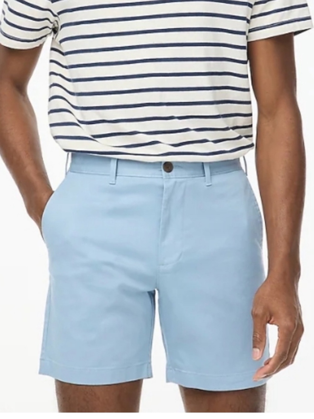 J. Crew Factory Sky Blue Flat Front Men's Chino Shorts